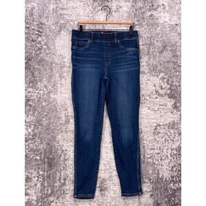 SPANX Jeans Large Womens High Rise Skinny Pull On Dark Wash Stretch Denim